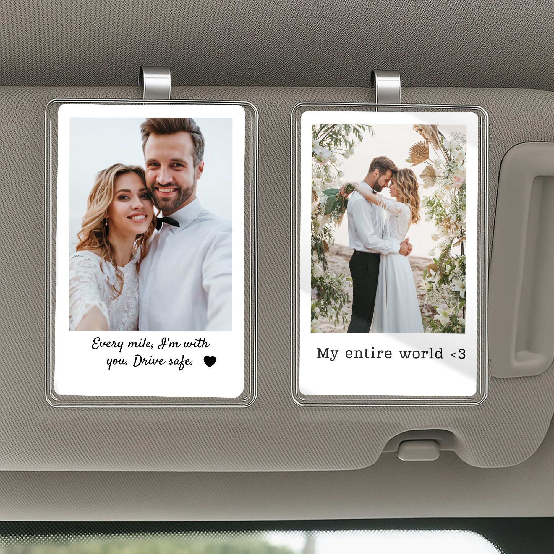 Personalized Car Visor Picture Clip, Valentine's Day Gift
