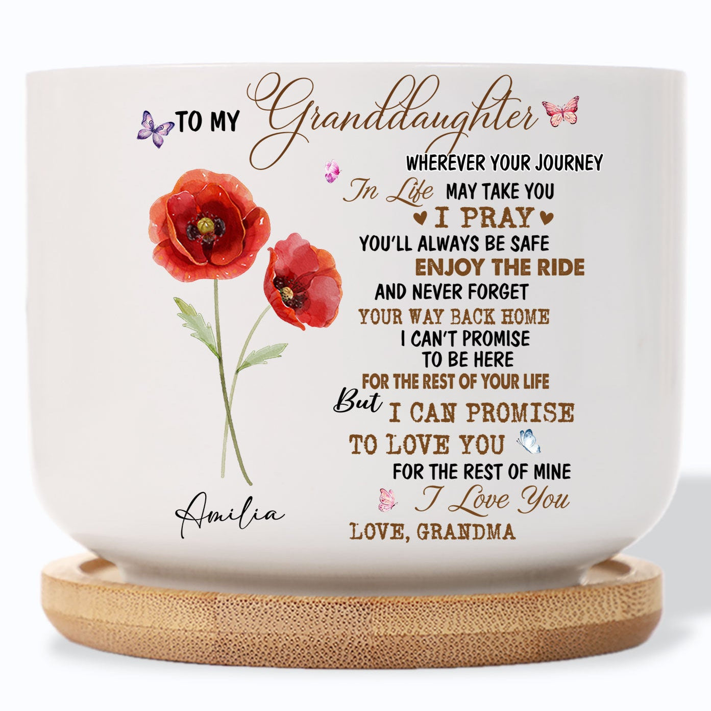 birth flower plant pot Wherever Your Journey In Life May Take You Birth Month Flower Ceramic Plant Pot