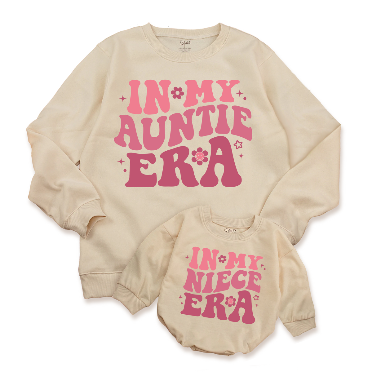 Auntie & Niece Custom T-Shirts & Rompers: Apparel for special occasions.