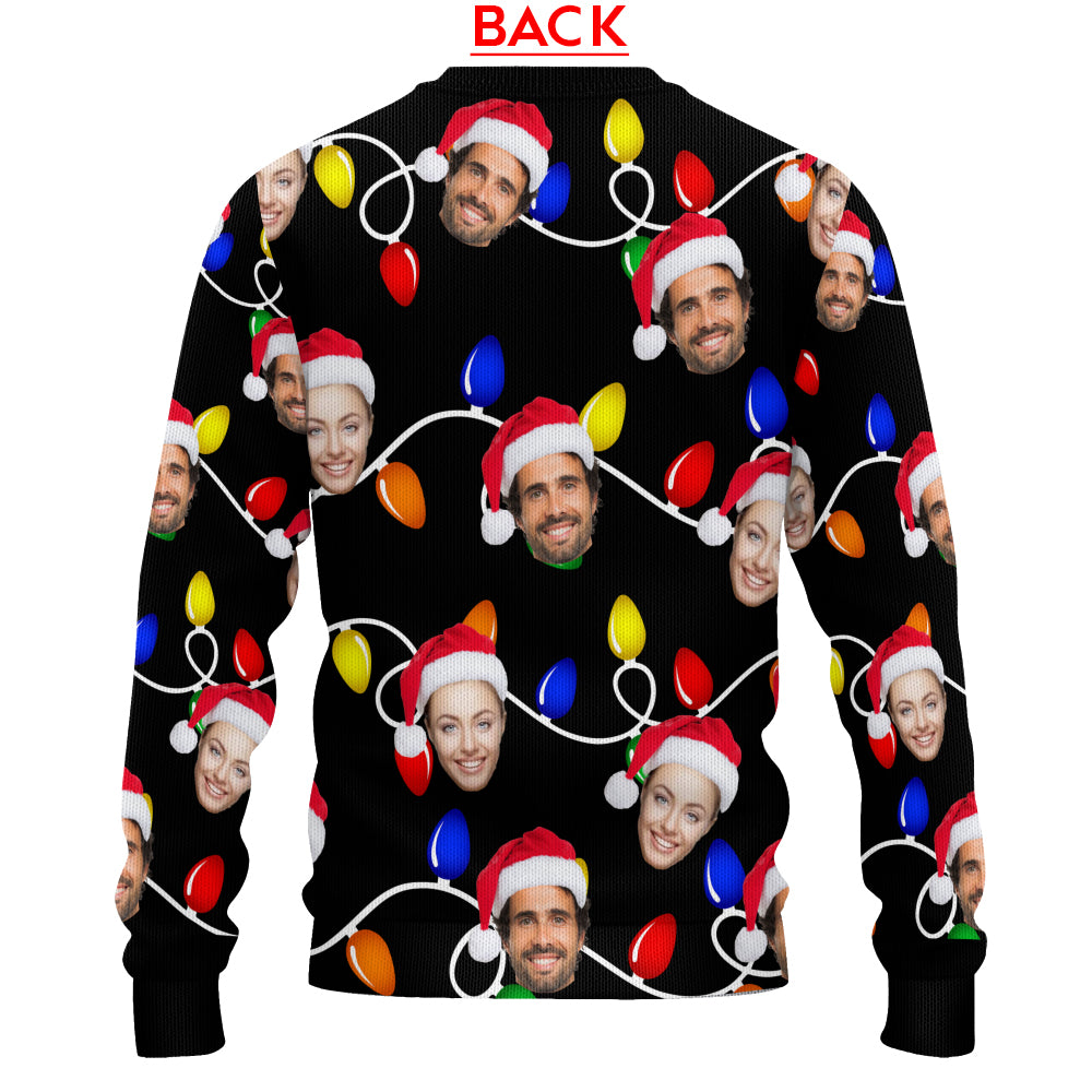 Personalized Gift Custom Ugly Christmas Sweater, Custom Face Crewneck Sweatshirt, Personalized Family Photo Sweater, Custom Gift for Men Women, Family Party Gifts Wool Sweater - LuthCreative