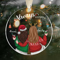 Personalized Always Sisters Forever Ornament, Sisters Ornament, Sibling Ornaments, Memorial Sisters, Besties Acrylic Ornament - LuthCreative