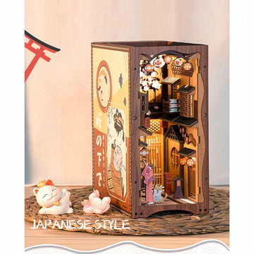 Sakura Street Japan Book Nook DIY Miniature Bookshelf Insert Traditional Scene