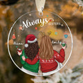 Personalized Always Sisters Forever Ornament, Sisters Ornament, Sibling Ornaments, Memorial Sisters, Besties Acrylic Ornament - LuthCreative