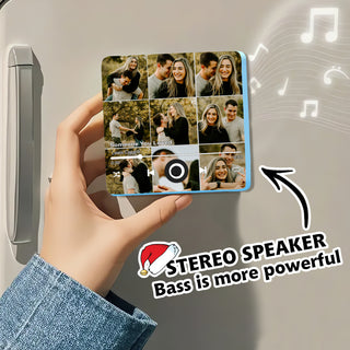 Personalized Couple Photo Music Fridge Magnet, Music lovers Gift Magnets, Wedding Memories Refrigerator Magnets, Kitchen Photo Magnet, Customize Valentine Magnet Gifts - LuthCreative