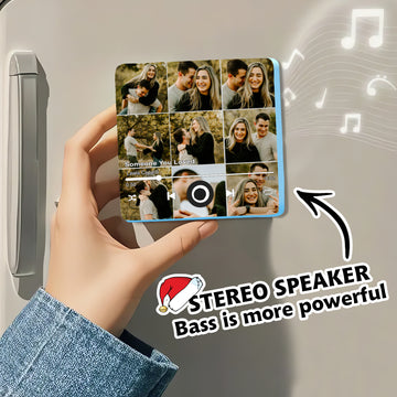 Personalized Couple Photo Music Fridge Magnet, Music lovers Gift Magnets, Wedding Memories Refrigerator Magnets, Kitchen Photo Magnet, Customize Valentine Magnet Gifts - LuthCreative