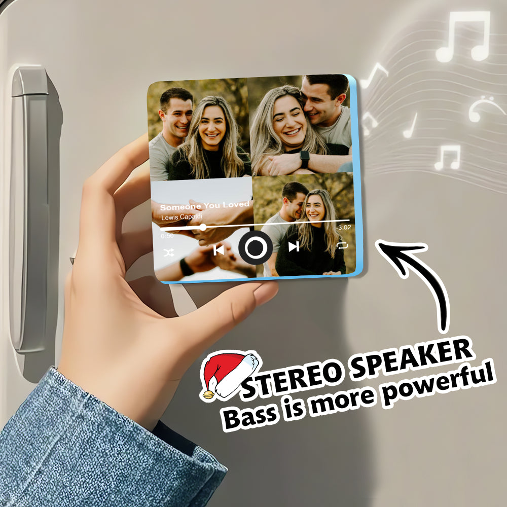 Personalized Couple Valentine Music Fridge Magnet, Music lovers Gift Magnets, Wedding Memories Refrigerator Magnets, Kitchen Photo Magnet, Custom Valentine Magnet Gifts - LuthCreative