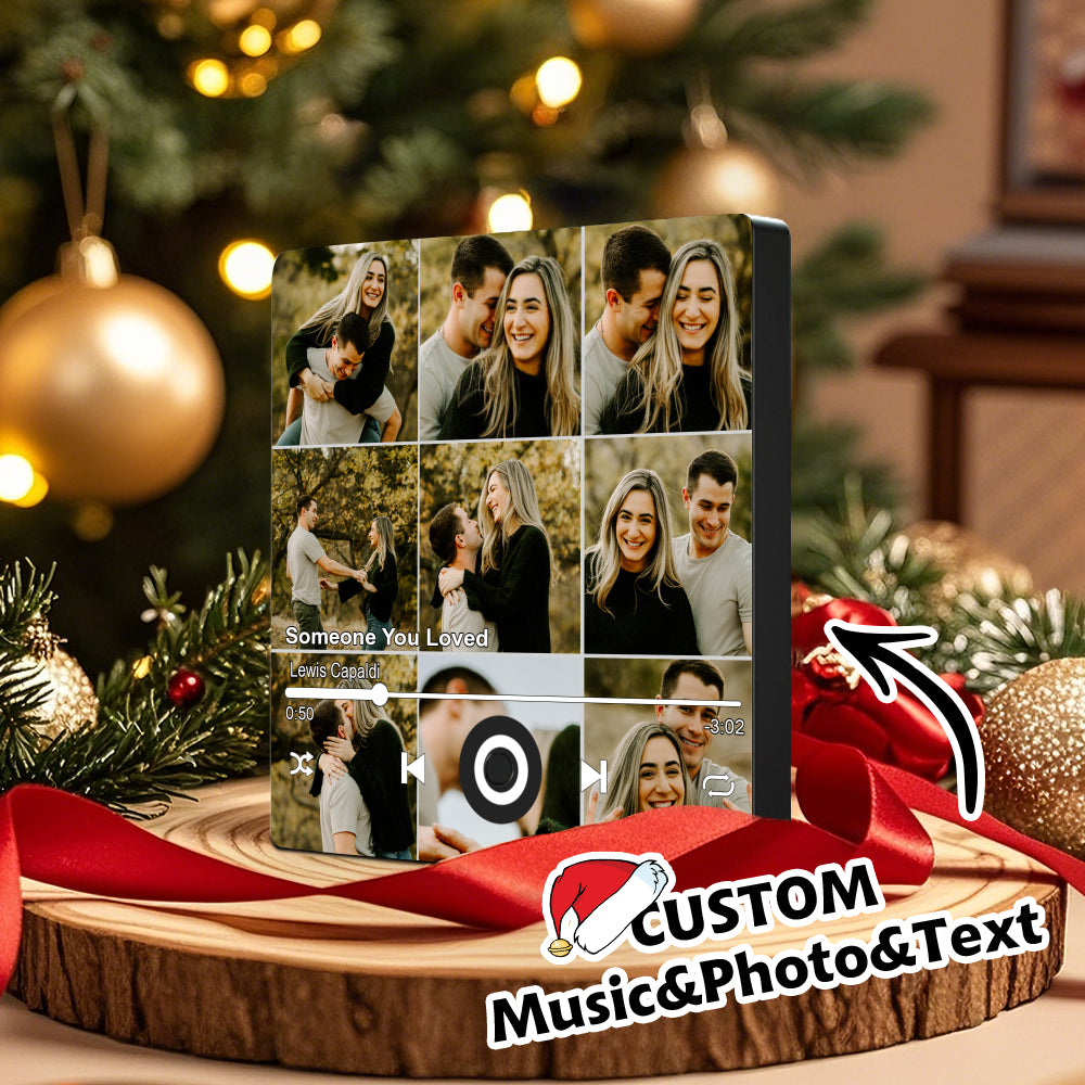 Personalized Couple Photo Music Fridge Magnet, Music lovers Gift Magnets, Wedding Memories Refrigerator Magnets, Kitchen Photo Magnet, Customize Valentine Magnet Gifts - LuthCreative