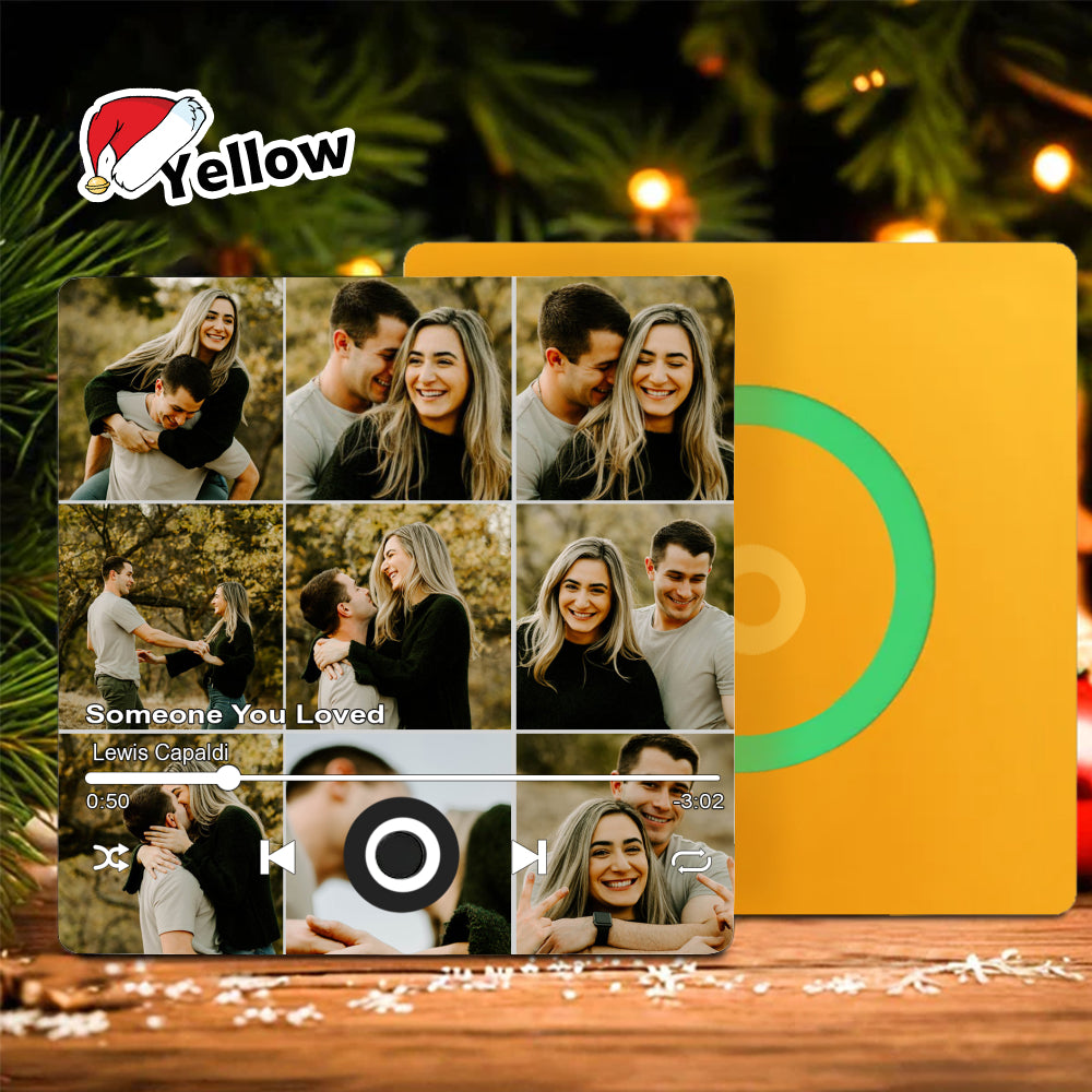 Personalized Couple Photo Music Fridge Magnet, Music lovers Gift Magnets, Wedding Memories Refrigerator Magnets, Kitchen Photo Magnet, Customize Valentine Magnet Gifts - LuthCreative