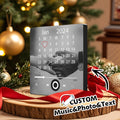 Personalized Calendar Music Fridge Magnet, Music lovers Gift Magnets, Wedding Memories Refrigerator Magnets, Kitchen Photo Magnet, Custom Valentine Magnet Gifts - LuthCreative