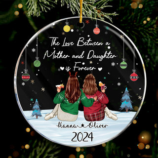 Personalized The Love Between a Mother and  Daughter is Forever 2024 Acrylic Ornament