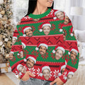 Personalized Gift Custom Ugly Christmas Sweater, Custom Face Crewneck Sweatshirt, Personalized Family Photo Sweater, Custom Gift for Men Women, Family Party Gifts Wool Sweater - LuthCreative