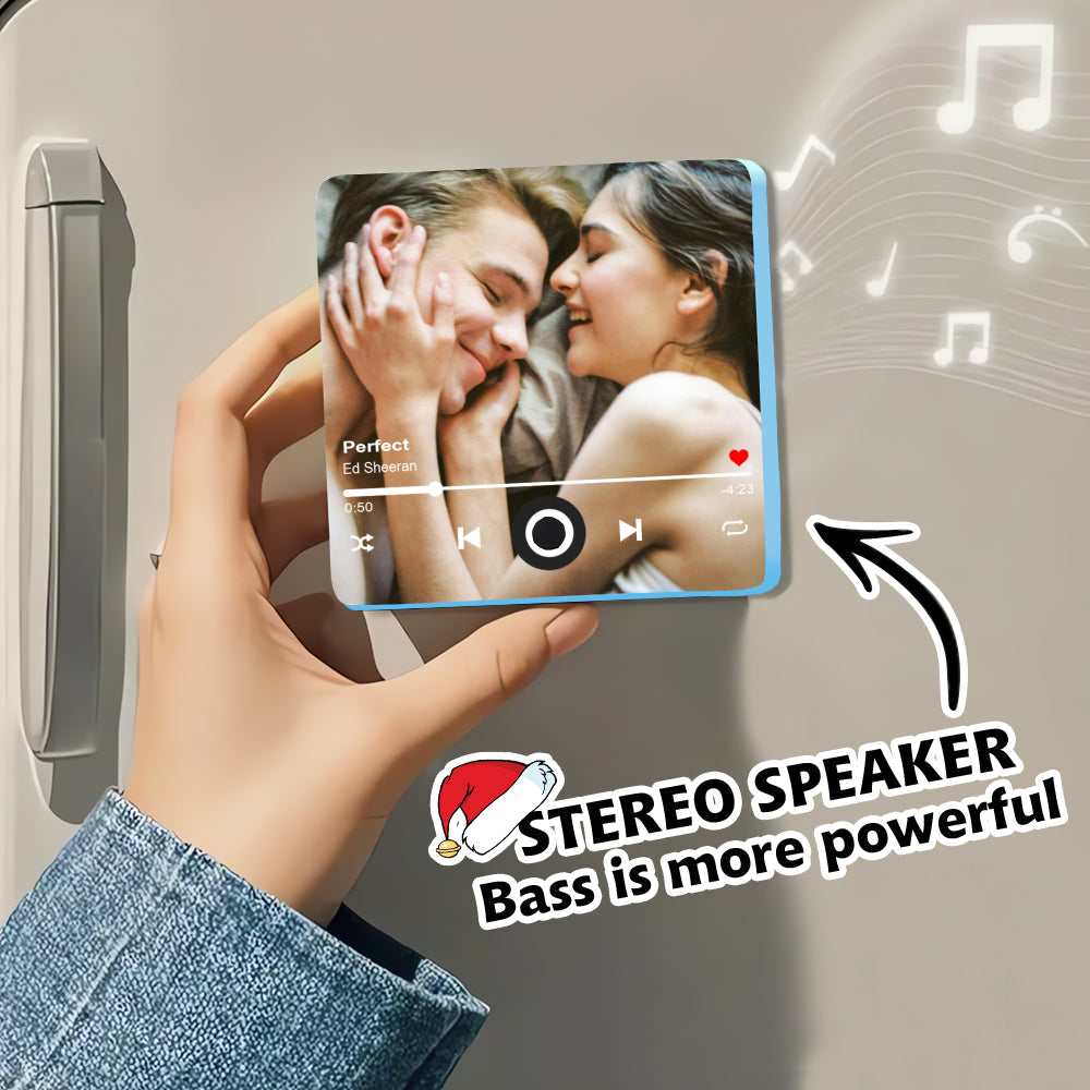 Personalized Love Memories Music Fridge Magnet, Music lovers Gift Magnets, Wedding Memories Refrigerator Magnets, Kitchen Photo Magnet, Custom Valentine Magnet Gifts - LuthCreative