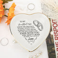 Personalized Heart-Shaped Jewelry Dish - 'To My Beautiful Wife' Wedding Gift - LuthCreative