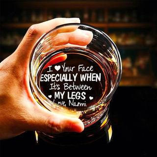 I Love It When You're Close to Me 11oz Glass - Bottom Engraving