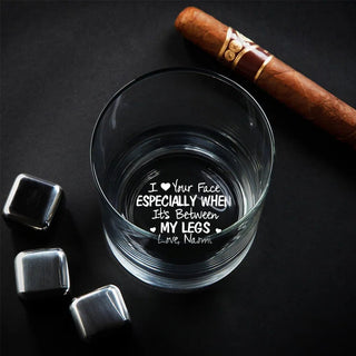 I Love It When You're Close to Me 11oz Glass - Bottom Engraving