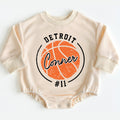 Custom Team Name with Basketball romper, Baby Basketball Onesies, Sports Bodysuits, Basketball baby - LuthCreative