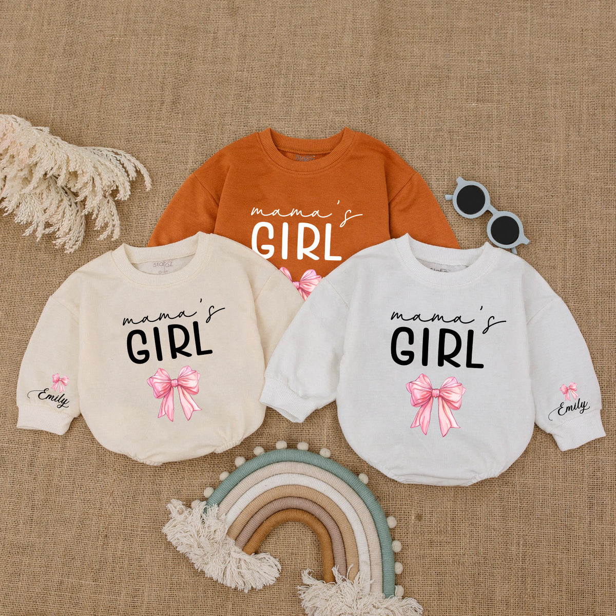 Baby Romper Long Sleeve Customize Nana's Girl Personalized Custom Babysuit - Gift For Baby - LuthCreative