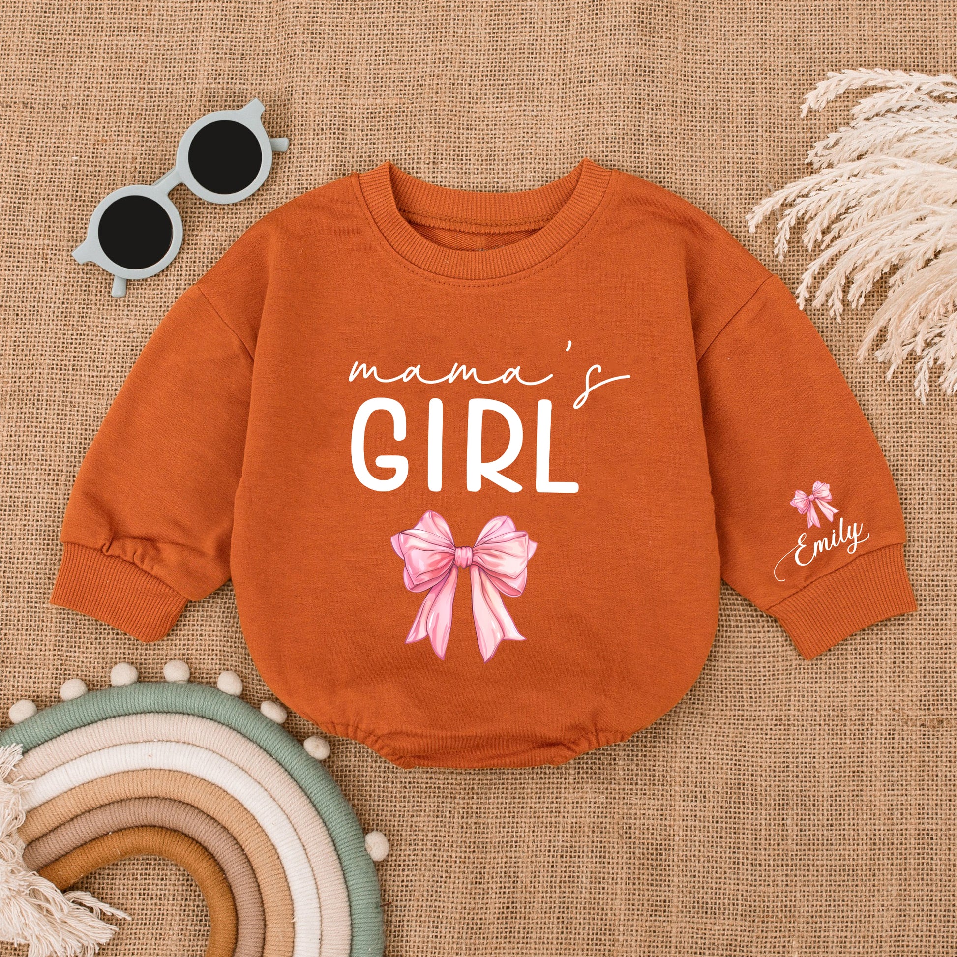 Baby Romper Long Sleeve Customize Nana's Girl Personalized Custom Babysuit - Gift For Baby - LuthCreative