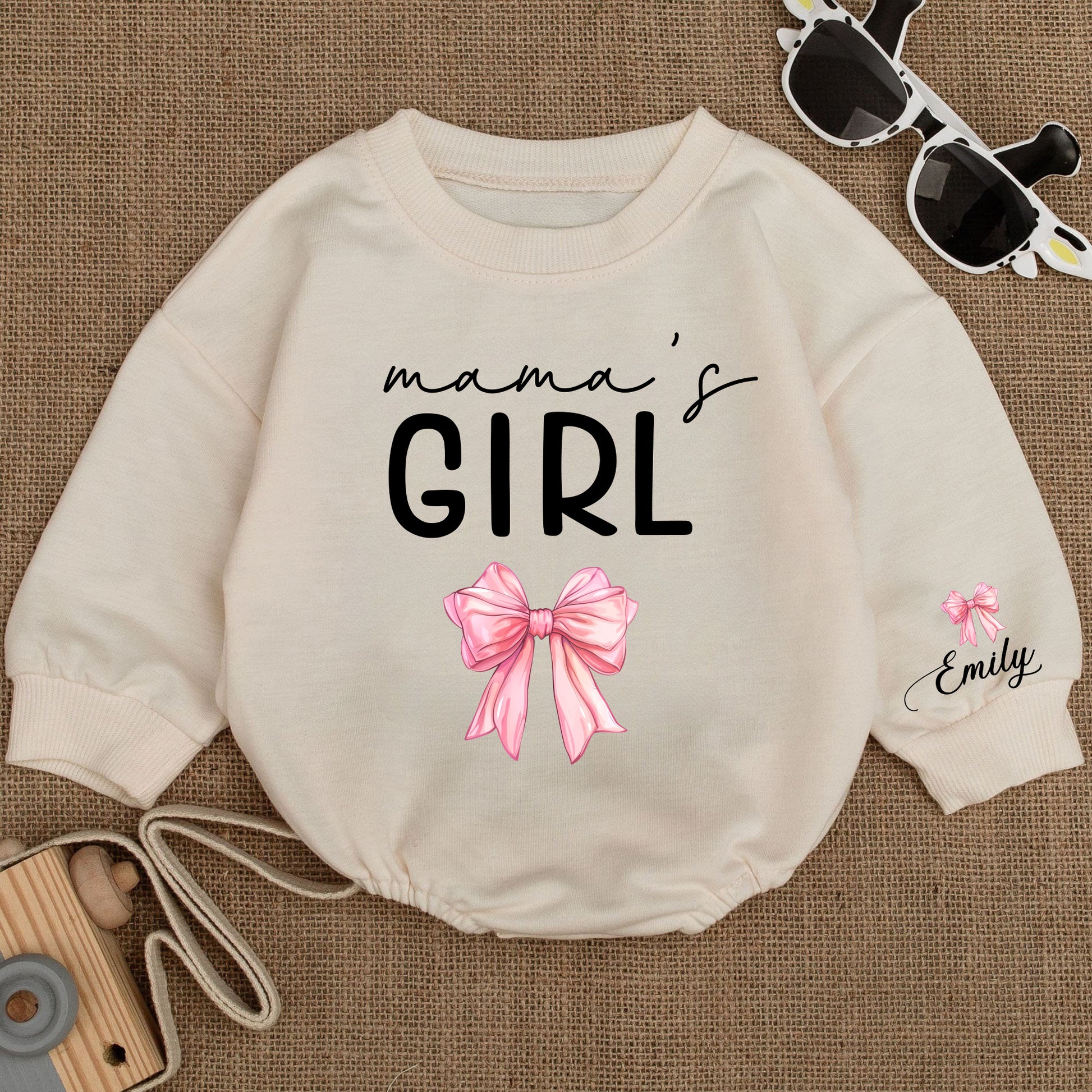 Baby Romper Long Sleeve Customize Nana's Girl Personalized Custom Babysuit - Gift For Baby - LuthCreative