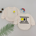 Baby Romper Long Sleeve Customize One Happy Dude Personalized Custom Babysuit - Gift For Baby - LuthCreative