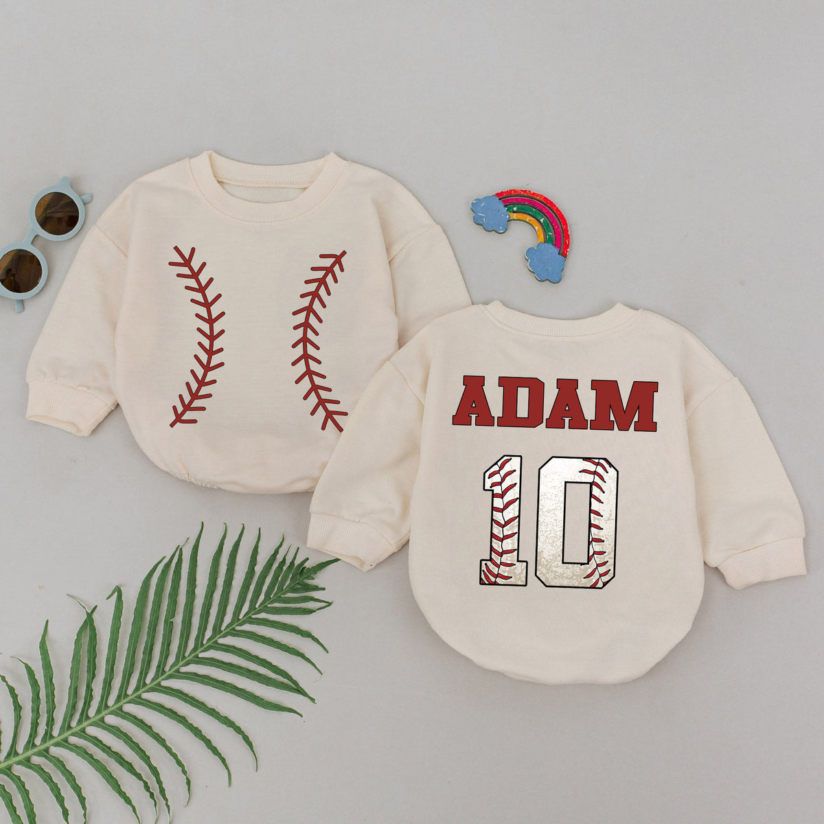 Baby Romper Long Sleeve Customize Personalized Custom Babysuit - Gift For Baby - LuthCreative
