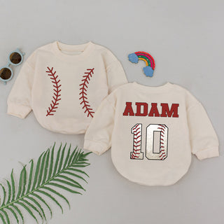 Baby Romper Long Sleeve Customize Personalized Custom Babysuit - Gift For Baby