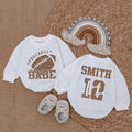 Baby Romper Long Sleeve Customize Football Babe Personalized Custom Babysuit - Gift For Baby - LuthCreative