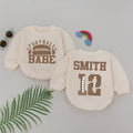 Baby Romper Long Sleeve Customize Football Babe Personalized Custom Babysuit - Gift For Baby - LuthCreative