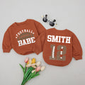 Baby Romper Long Sleeve Customize Football Babe Personalized Custom Babysuit - Gift For Baby - LuthCreative