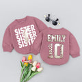 Baby Romper Long Sleeve Customize Sister Personalized Custom Babysuit - Gift For Baby - LuthCreative