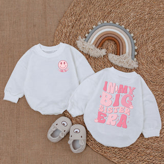 Baby Bodysuit Romper Long Sleeve Customize In My Big Sister Era Personalized Custom Babysuit - Gift For Baby