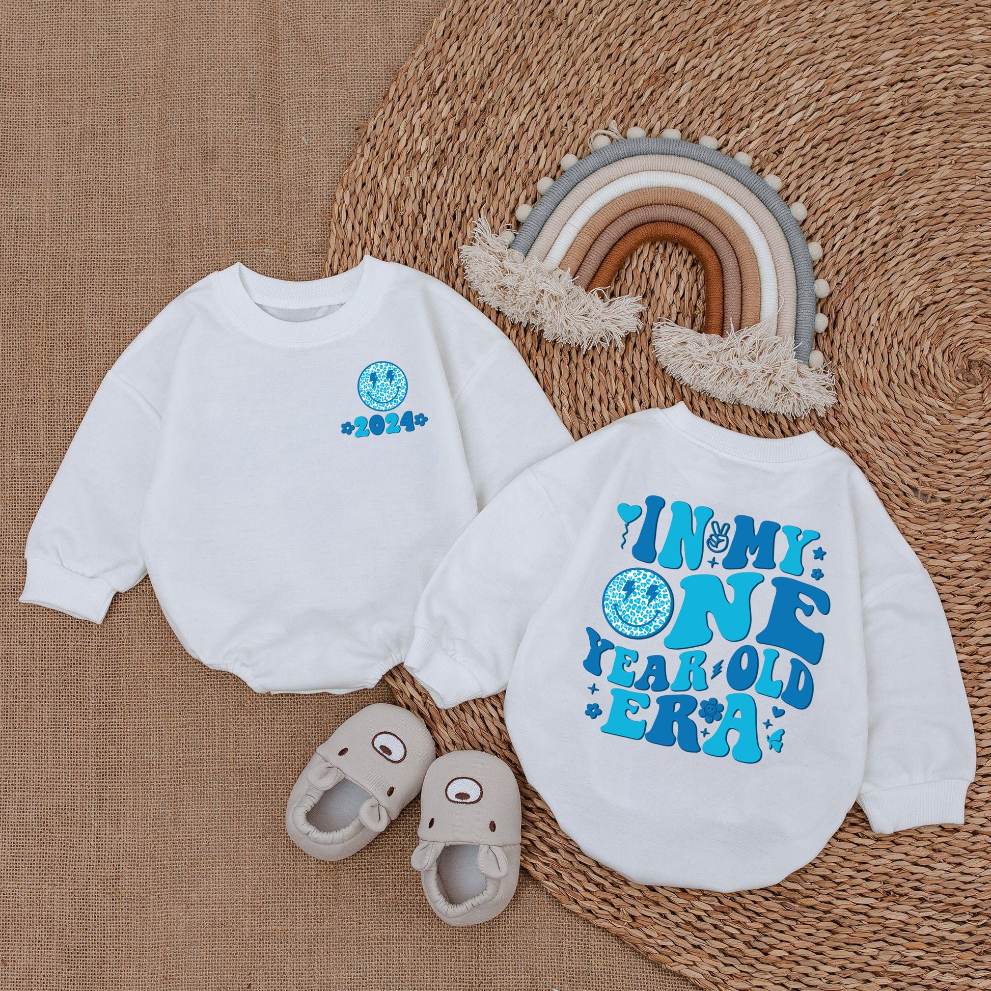 Baby Romper Long Sleeve In My One year Old Era Babysuit - Gift For Baby - LuthCreative