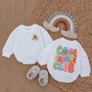 Baby Romper Long Sleeve Customize Cool Cousins Club Personalized Custom Babysuit - Gift For Baby