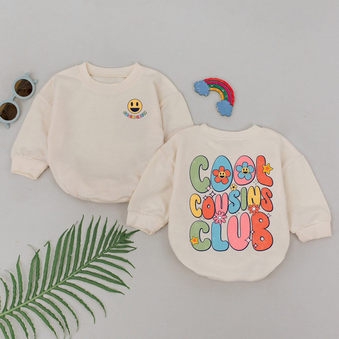 Baby Romper Long Sleeve Customize Cool Cousins Club Personalized Custom Babysuit - Gift For Baby - LuthCreative