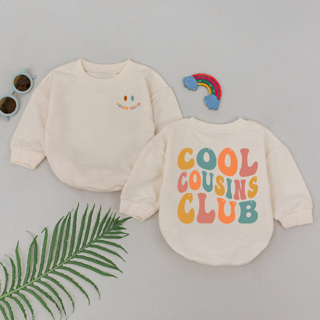 Baby Romper Long Sleeve Customize Cool Cousins Club Personalized Custom Babysuit - Gift For Baby - LuthCreative