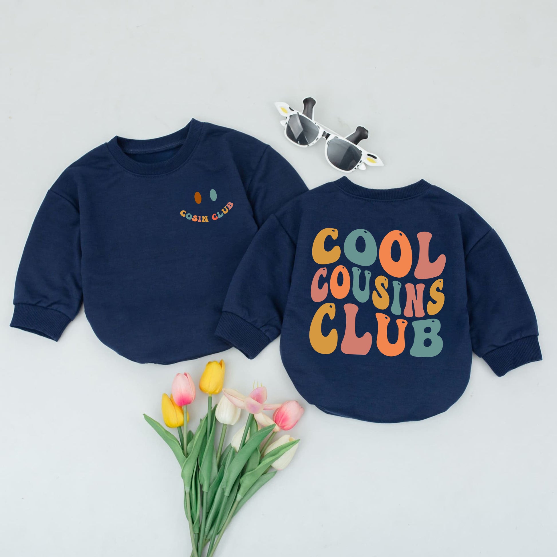 Baby Romper Long Sleeve Customize Cool Cousins Club Personalized Custom Babysuit - Gift For Baby - LuthCreative