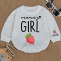 Baby Romper Long Sleeve Customize Strawberry Personalized Custom Babysuit - Gift For Baby - LuthCreative