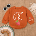 Baby Romper Long Sleeve Customize Strawberry Personalized Custom Babysuit - Gift For Baby - LuthCreative