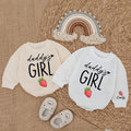 Baby Romper Long Sleeve Customize Strawberry Personalized Custom Babysuit - Gift For Baby - LuthCreative