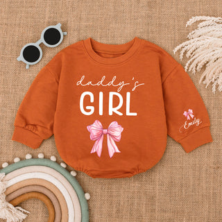 Baby Romper Long Sleeve Customize Daddy's Girl Personalized Custom Babysuit - Gift For Baby