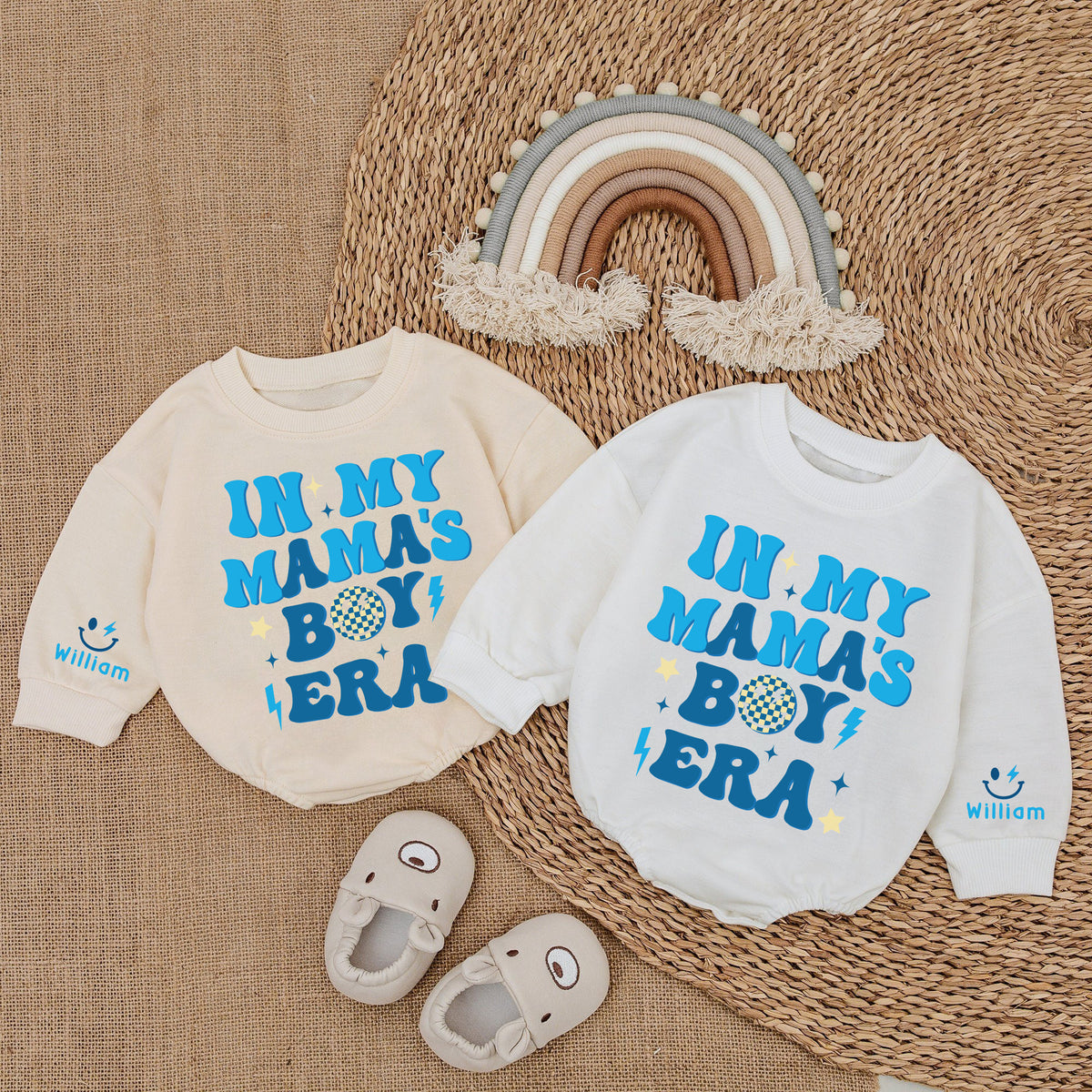 Baby Romper Long Sleeve Customize In My Mama's Boy Era Personalized Custom Babysuit - Gift For Baby - LuthCreative