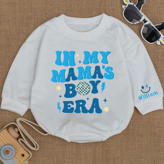 Baby Romper Long Sleeve Customize In My Mama's Boy Era Personalized Custom Babysuit - Gift For Baby