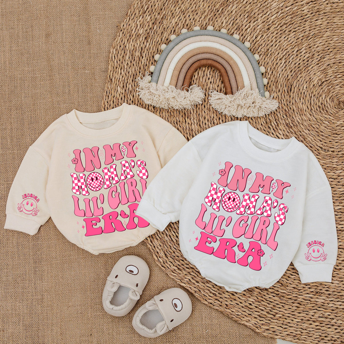 Baby Romper Long Sleeve Customize In My Moma's Lil' Girl Era Personalized Custom Babysuit - Gift For Baby - LuthCreative
