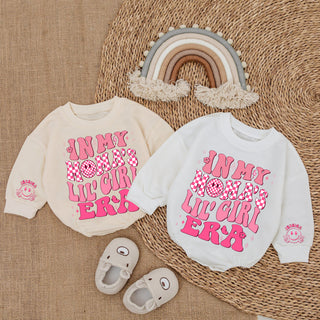 Baby Romper Long Sleeve Customize In My Moma's Lil' Girl Era Personalized Custom Babysuit - Gift For Baby