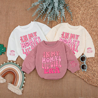 Baby Romper Long Sleeve Customize In My Moma's Lil' Girl Era Personalized Custom Babysuit - Gift For Baby