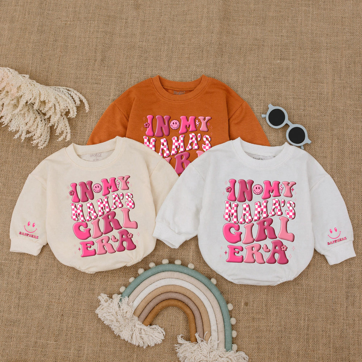 Baby Romper Long Sleeve Customize In My Mama's Girl Era Personalized Custom Babysuit - Gift For Baby - LuthCreative