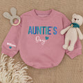 Baby Romper Long Sleeve Customize Auntie's Boy Personalized Custom Babysuit - Gift For Baby - LuthCreative