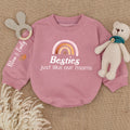 Baby Romper Long Sleeve Customize Besties Just Like Our Moms Personalized Custom Babysuit - Gift For Baby - LuthCreative