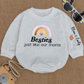 Baby Romper Long Sleeve Customize Besties Just Like Our Moms Personalized Custom Babysuit - Gift For Baby - LuthCreative