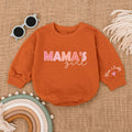 Baby Bodysuit Romper Long Sleeve Customize Mama's Girl Personalized Custom Babysuit - Gift For Baby & Mom - LuthCreative